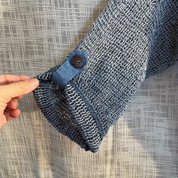 Blue ombré sweater, loose weave sweater - Picture 5 of 6